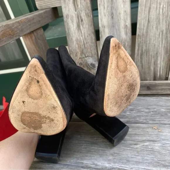 GIANVITO ROSSI Piper 85 Suede Black size 36